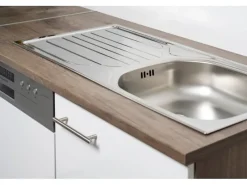 Küchenzeile KB310EYW 310 cm -Eiche York Nachbildung Winkelküchen|Einbauküchen