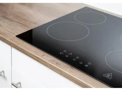 New Respekta Küchenzeile KB360EYWMIGKE 360 cm Weiß Seidengl.-Eiche York Nachbildung Weiß Seidenglanz