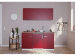Outlet Küchenzeile KB150WRC 150 cm -Weiß Winkelküchen|Pantryküchen