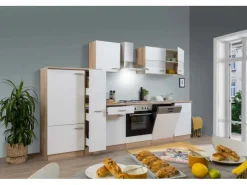 Sale Küchenzeile ohne E-Geräte 310 cm -Eiche Sägerau Einbauküchen