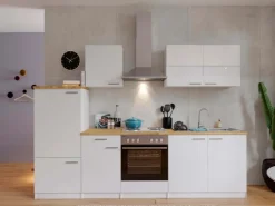 Sale Respekta Küchenzeile ohne E-Geräte 270 cm Weiß