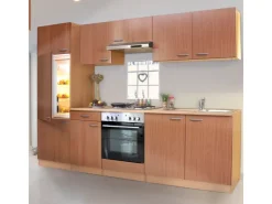 Sale Respekta Küchenzeile ohne E-Geräte und Arbeitsplatte KLB270BBOA 270 cm Buche NB