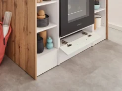Outlet Respekta Landhaus Winkelküche/ Inselküche Anton 280 x 172 cm Lärche Weiß