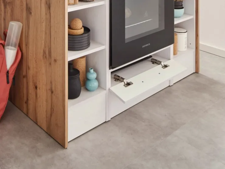 Outlet Respekta Landhaus Winkelküche/ Inselküche Anton 280 x 172 cm Lärche Weiß
