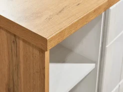 Outlet Respekta Landhaus Winkelküche/ Inselküche Anton 280 x 172 cm Lärche Weiß