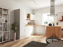 Outlet Respekta Landhaus Winkelküche/ Inselküche Anton 280 x 172 cm Lärche Weiß