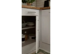 Best Respekta L-Küchenzeile Anton LBBERPL280LHWC ohne E-Geräte 280 cm Lärche Weiß