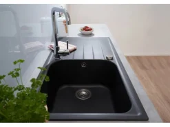 Sale Massivgranit-Einbauspüle Orlando 86 cm x 50 cm Granitspülen