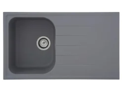 Respekta Granitspülen< Massivgranit-Einbauspüle Orlando 86 cm x 50 cm Betongrau