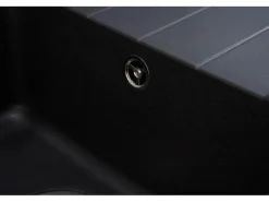 Respekta Granitspülen< Massivgranit-Einbauspüle Columbia 100 cm x 50 cm Schwarz