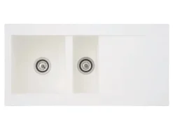 New Respekta Mineralite Einbauspüle Denver 100 x 50 cm Weiß