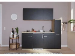 Clearance Respekta Miniküche KB180ESSC 180 cm Schwarz