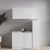Clearance Respekta Miniküche MK130WOS 130 cm Weiß