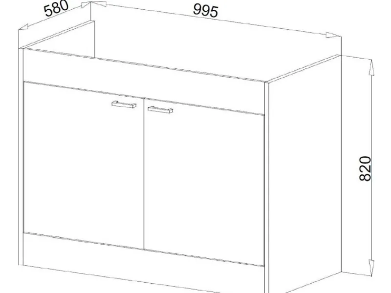Miniküche Pantry100 ohne Kühlschrank Weiß Pantryküchen|Miniküchen