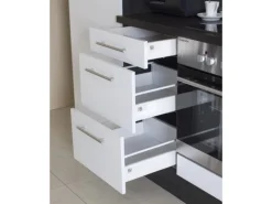 Sale Inselküche 280 cm -Weiß Inselhauben|Kücheninseln