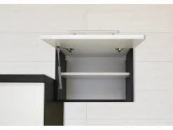 Respekta Premium Inselhauben|Kücheninseln<Inselküche 310 cm -Weiß Schwarz Hochglanz