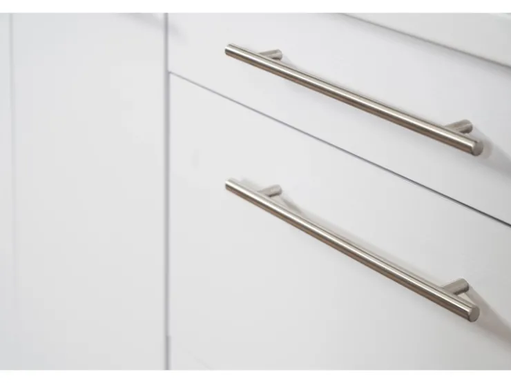 Sale Respekta Premium Küchenzeile 310 cm Hochbau -Weiß Grau Hochglanz