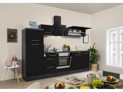 Clearance Respekta Premium Küchenzeile 310 cm Hochbau Weiß Hochglanz Hochglanz Weiß
