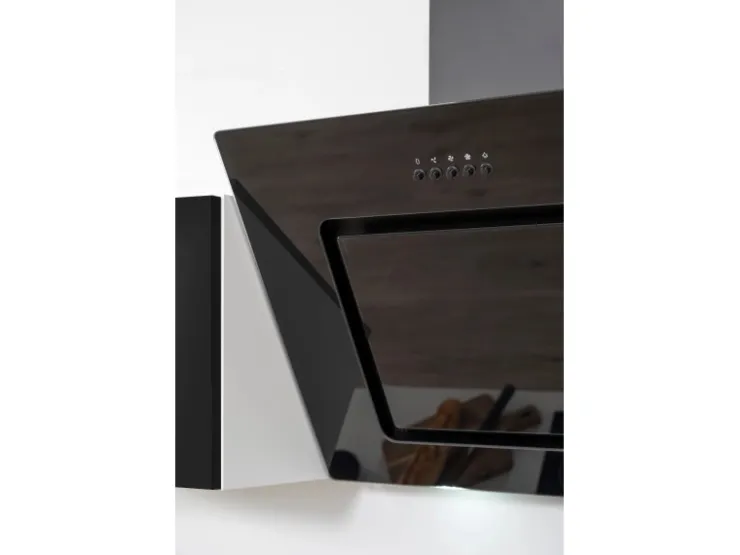 Online Respekta Premium Küchenzeile 310 cm Hochbau -Eiche Grau Schwarz Hochglanz