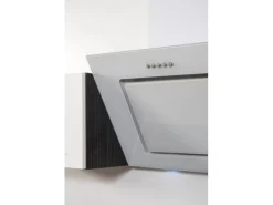 Discount Küchenzeile 250 cm Weiß Hochglanz-Eiche Grau Kochfelder