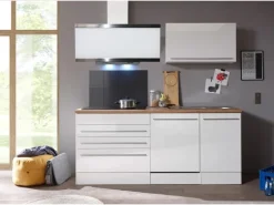 Sale Respekta Premium Küchenzeile 320 cm Weiß Hochglanz