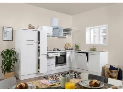 Discount Respekta Premium Winkelküche RP290WWC 290 x 200 cm Weiß Hochglanz-Weiß