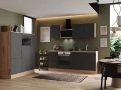 Best Respekta Selection Küchenzeile Elisabeth RS370AGH 370 cm Grau-Artisan Eiche Nb.