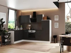 Sale Selection Winkelküche Elisabeth RSL280WGH 280 cm Grau-Weiß Kühlschränke