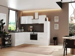 Best Selection Winkelküche Elisabeth RSL250WWH 250 cm Weiß Winkelküchen