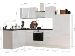 Best Selection Winkelküche Elisabeth RSL310AAH 310 cm Artisan Eiche Nb. Winkelküchen