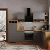 Sale Winkelküche BEKBL280EGC 280 x 172 cm Grau-Wildeiche Nachbildung Winkelküchen