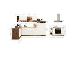 Clearance Respekta Winkelküche Hilde 310 x 172 cm Grau