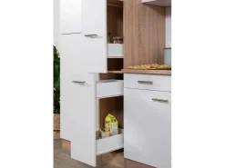 Respekta Winkelküchen|Kühlschränke<Winkelküche KBL310ESWS 310 cm -Eiche Sonoma Sägerau Nachbildung Weiß