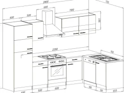 Respekta Winkelküchen|Herde<Winkelküche KBL280ESWS 280 cm -Eiche Sonoma Sägerau Nachbildung Weiß