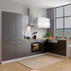 Sale Respekta Winkelküche KBL310WGCGKEG 310 x 172 cm Grau-Weiß-Butcher Nussbaum