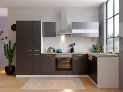 Sale Respekta Winkelküche KBL310WGCGKEG 310 x 172 cm Grau-Weiß-Butcher Nussbaum