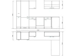 Sale Respekta Winkelküche KBL310WGCGKEG 310 x 172 cm Grau-Weiß-Butcher Nussbaum