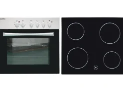 Sale Winkelküche KBL310WSCGKEG 310 x 172 cm Schwarz-Weiß-Butcher Nussbaum Kühlschränke|Winkelküchen