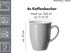 Outlet Ritzenhoff & Breker Doppio Kaffeebecher 320 ml 4er Set Gelb