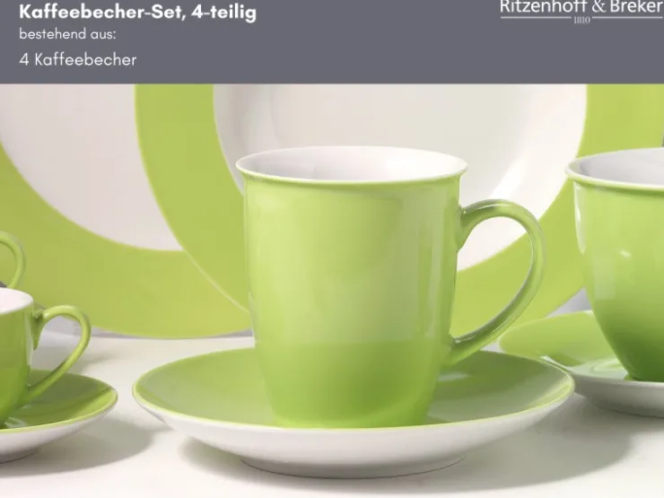 Ritzenhoff & Breker Geschirr<Doppio Kaffeebecher 320 ml 4er Set Grün