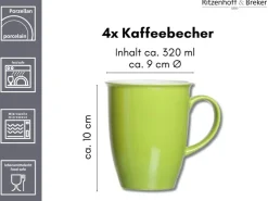 Ritzenhoff & Breker Geschirr<Doppio Kaffeebecher 320 ml 4er Set Grün