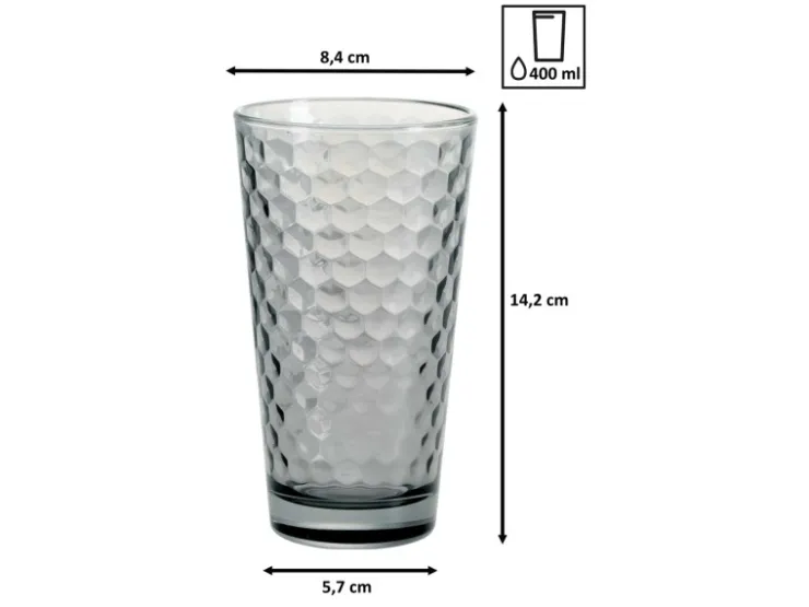Ritzenhoff & Breker Geschirr<Favo Longdrinkgläser 400 ml 12er Set Grau