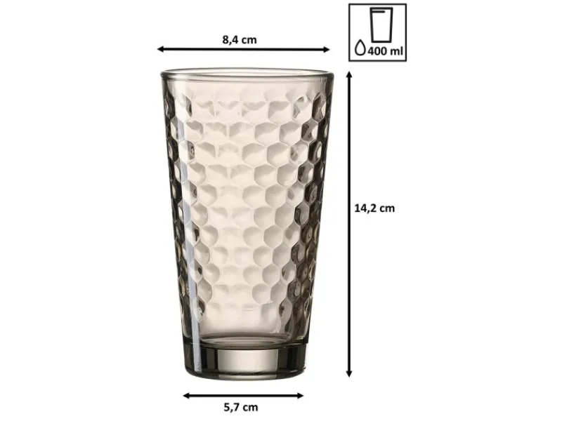 Hot Favo Longdrinkgläser 400 ml 6er Set Geschirr