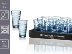 Clearance Ritzenhoff & Breker Favo Longdrinkgläser 400 ml 6er Set Blau