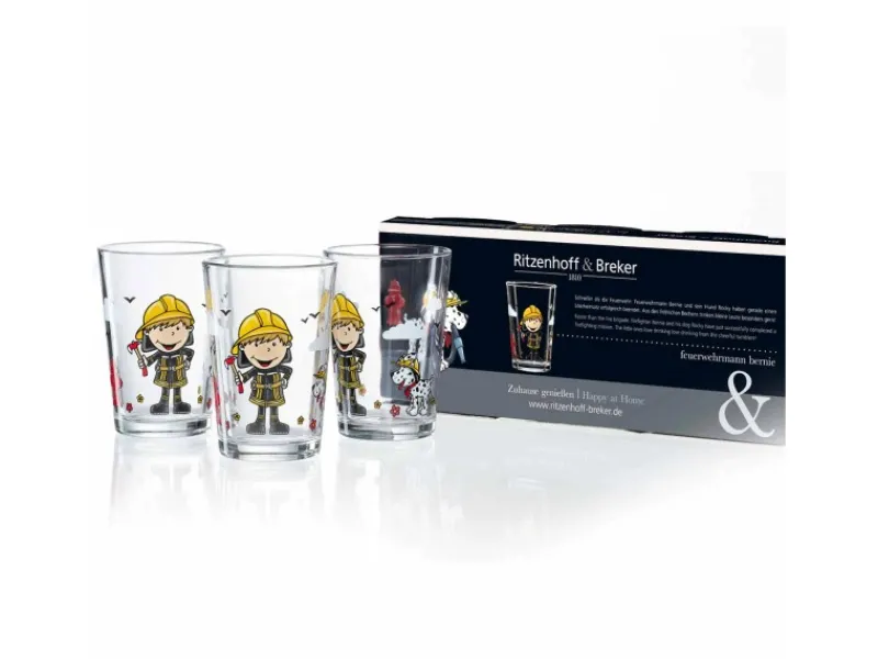 Discount Feuerwehrmann Bernie Kinderbecher Set 3-teilig Geschirr