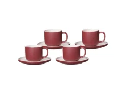 Hot Ritzenhoff & Breker Jasper Kaffeetasse mit Untertasse 240 ml 4er Set Beere