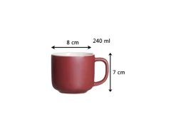 Hot Ritzenhoff & Breker Jasper Kaffeetasse mit Untertasse 240 ml 4er Set Beere