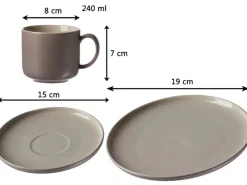 Ritzenhoff & Breker Geschirr<Jasper Kaffeeservice 12-teilig Taupe