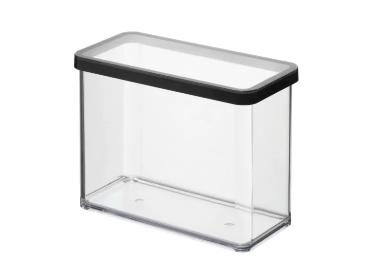 Rotho Vorratsdosen|Vorratsbehälter<Dose Loft Premium Rechteckig 2,1 l Transparent-Schwarz