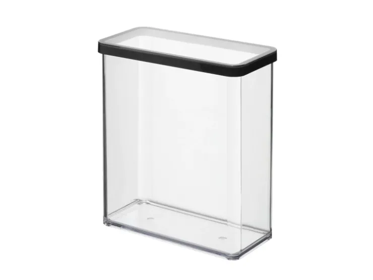 Clearance Rotho Dose Loft Premium Rechteckig 3,2 l Transparent-Schwarz